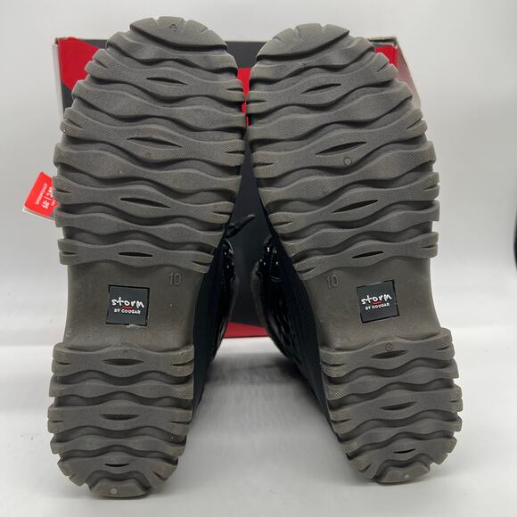 Cougar Waterproof Winter Boots Size 10 Black Quilt Carlisle Lace Up - Picture 9 of 12